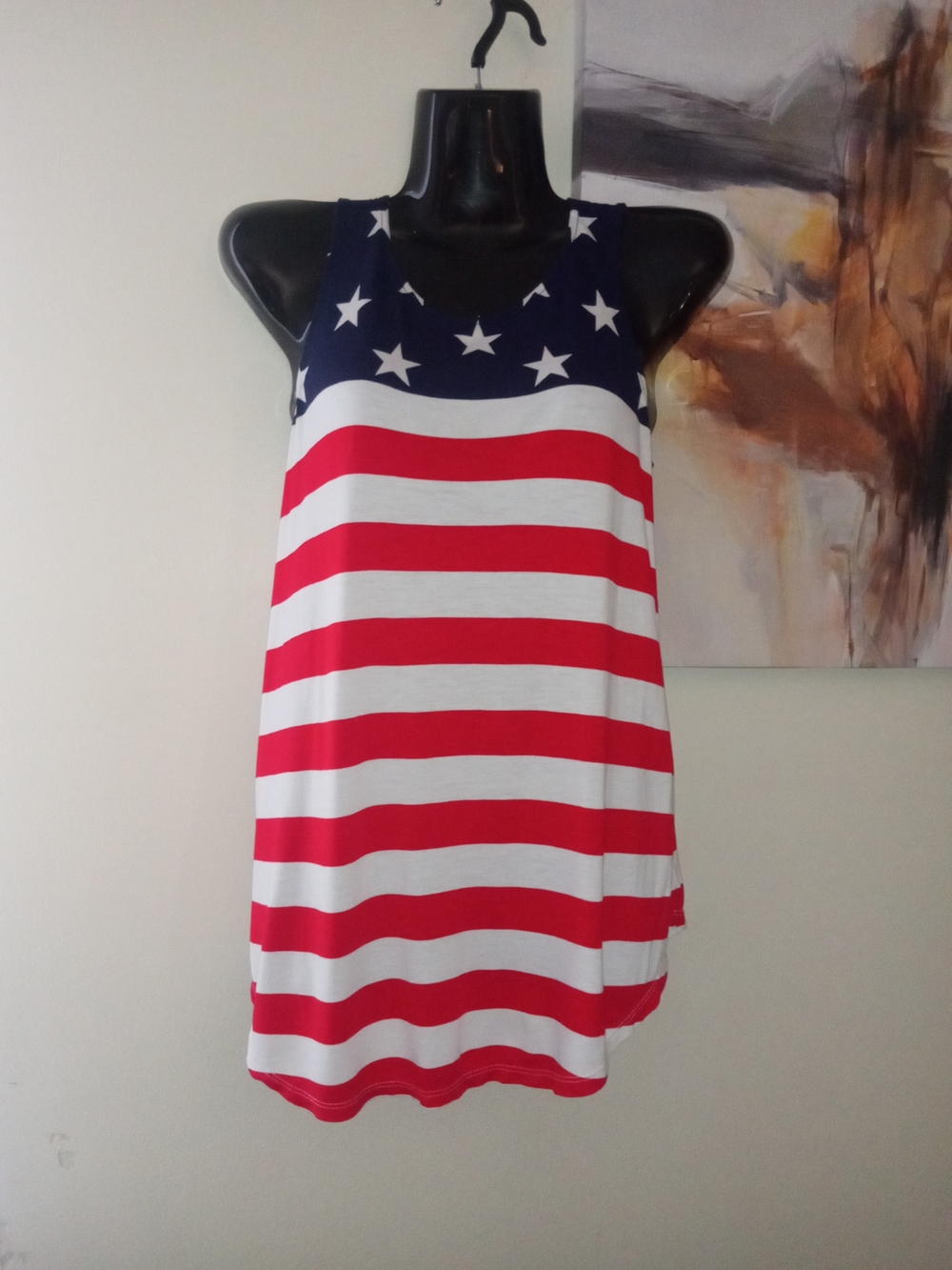 Old Navy Red White and Blue Stars & Stripes Tank Top
